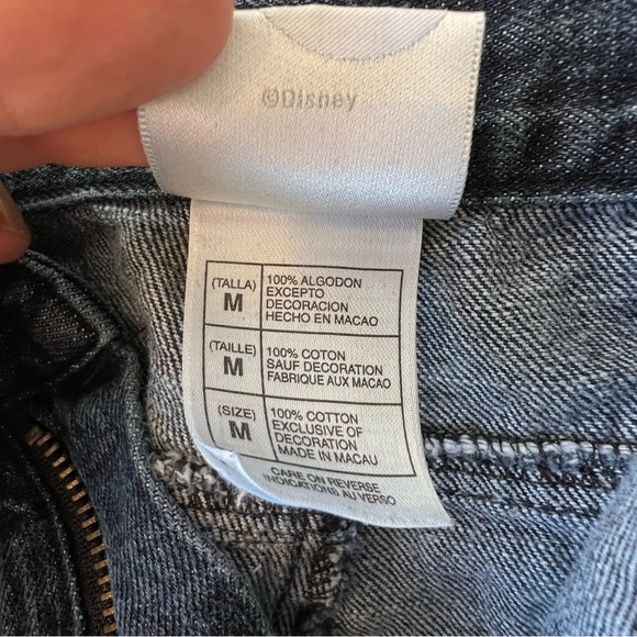 DISNEY Vintage Mickey Mouse Embroidered Blue Jeans Denim High Rise M - Picture 11 of 14